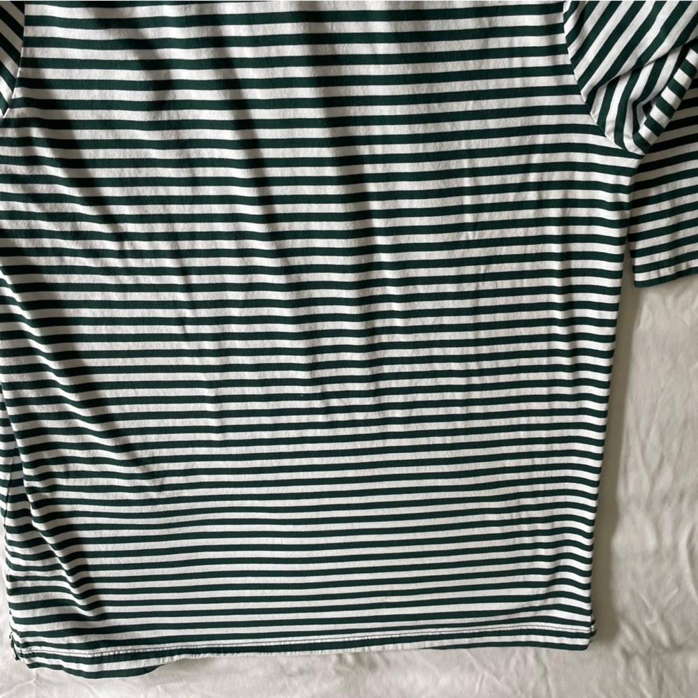 3 for $30 | Vineyard Vines 100% Pima Cotton Green White Stripe Long Sleeve Polo - Picture 12 of 15